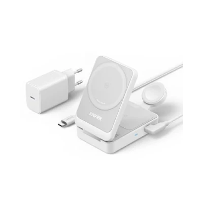 Image of Anker MagGo 3 In 1 Foldable Wireless Charger 15W White