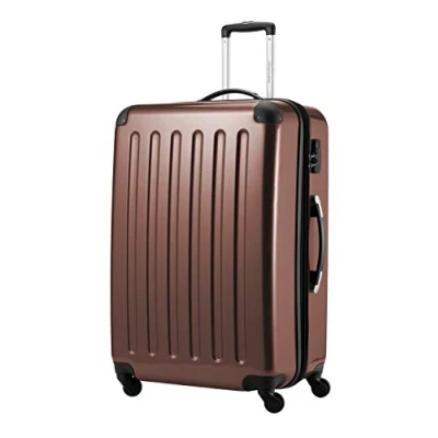Image of HAUPTSTADTKOFFER Alex Luggage Suitcase Hardside Spinner Trolley 4 Wheel Expandable, 75cm, brown