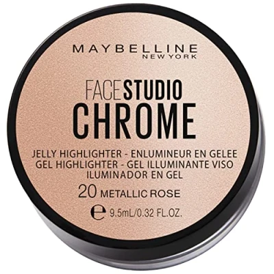 Image of Maybelline New York face studio chrome jelly highlighter 38 G rose