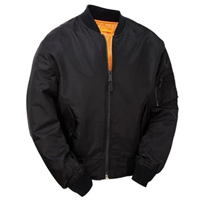 Image of MA1 Flight Non Padded Light Bomber Jacket Black (L)