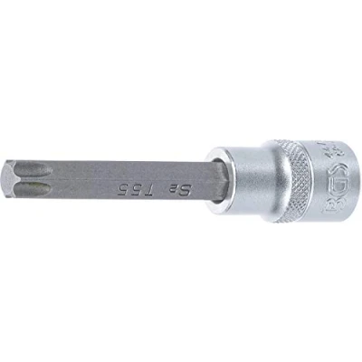 Image of BGS 4475 Bit Socket length 100 mm 12.5 (1/2&quot;) Drive T Star (for Torx) T55