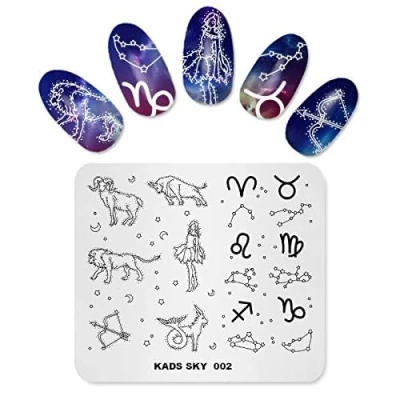 Image of KADS New Nail Stamping Plate Sky Constellation Art Stamp Template DIY Image Manicure Stencil Tools (SK002)