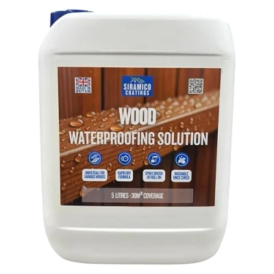 Image of Wood Waterproofing Solution I 5 litres Clear Invisable Finish for Preserving of Fences, Decking, Sheds and Furniture