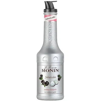 Image of MONIN Jabuticaba Fruit Mix Puree 1L for Cocktails and Mocktails. Vegan Friendly, Allergen Free, 100% Natural Flavours Colourings. 2 in 1 Sugar Syrup Hybrid