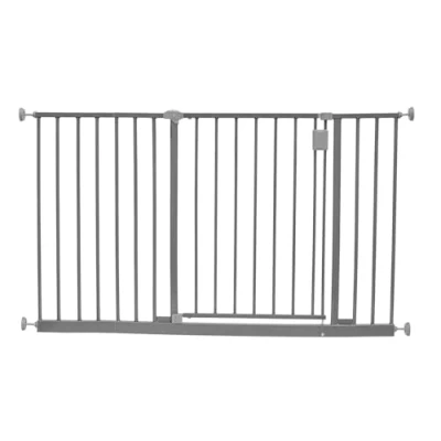 Image of Safetots Extra Wide Hallway Gate, 122cm 128cm, Matt Grey, Pressure Fit Baby Safety Barrier for Hallways and Spaces, Easy Installation