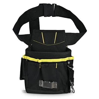 Image of Ehdis Tool Belt Pouch with Adjustable Belt, Oxford Bag, Waist Bag Multi Pocket for Car Tools, Garden, Gardening, Florist, Electricians, Technicians