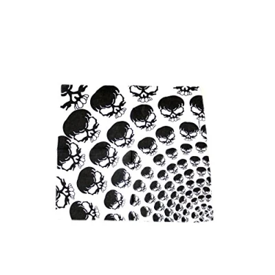 Image of Zac&#039;s Alter Ego White Graduated Spider Skull Print Bandana/Wrist Wrap/Durag/Face Mask