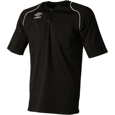 Image of Umbro Unisex Adult Referee Jersey (Black) Size Small