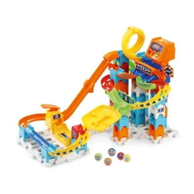 Image of VTech 80 519323 Marble Rush Racing Set Electronic M200E Educational Toy with Light and Sound Effects 4 to 8 Years