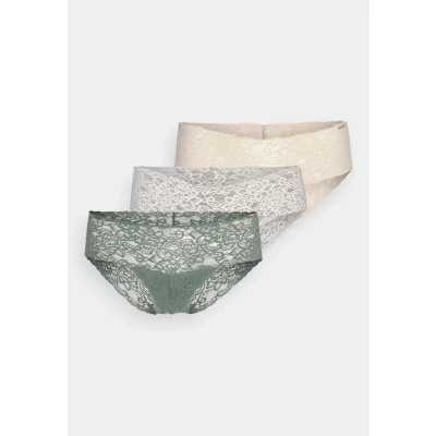 Image of Dorina LANA ECO 3 PACK Briefs, Women&#039;s, Size: 10, Green/beige/ivory