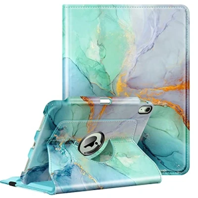Image of FINTIE Rotating Case for iPad Air 11 inch (2024) M2, 6th / 5th 4th Generation (2024/2022/2020) [360 Rotating] Adjustable Stand Cover with Pencil Holder, Emerald Marble