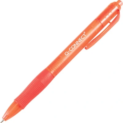 Image of Q Connect Retractable Ballpoint Pen Medium Red (Pack of 10)