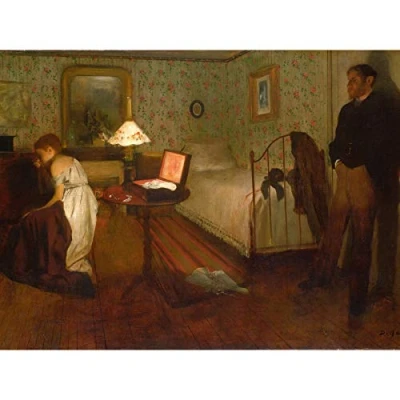 Image of Edgar Degas Interior Extra Large Art Print Wall Mural Poster Premium XL
