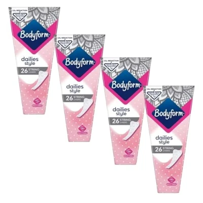 Image of Bodyform Dailies Thong String Liners 30 x 4 Packs Bulk Buy Multipack