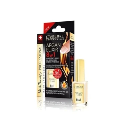 Image of Eveline Nail Therapy Argan Elixir Luxurious Cuticle and Regeneration Oil 8in1 12ml