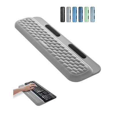 Image of Vaydeer Keyboard Wrist Rest with Stickers, Full 100% Mechanical Support Pad, Desk Ergonomic Cushion for Computer Typing Office Work Home Gaming, Soft Memory Foam Arm Palm Hand Pain Relief