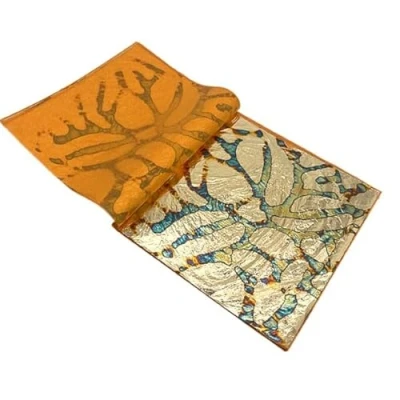 Image of WEIDU Colorful Variegated Gold Leaf foil 14 x 14cm 50 Sheets Per Booklet For Craft Nail Decoration Gilding Imitation