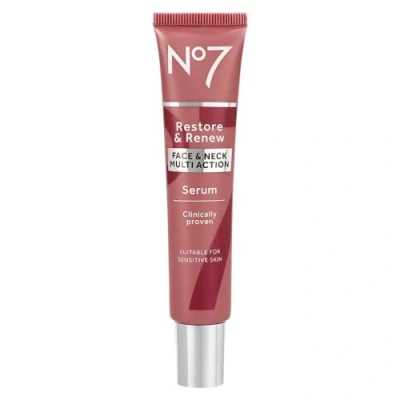 Image of No7 Restore &amp; Renew Face Neck MULTI ACTION Serum 30ml
