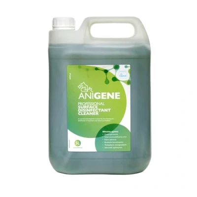 Image of ANIGENE Surface Disinfectant Cleaner for Animal Environments Kills Viruses, Harmful Bacteria &amp; Fungi, Apple Fragrance, 5L Concentrate