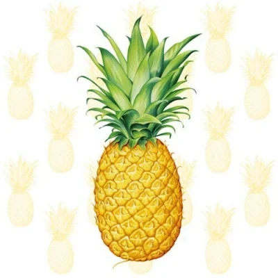 Image of 20 Napkins Tropical Pineapple Fruit Food Table Decoration 33 x cm