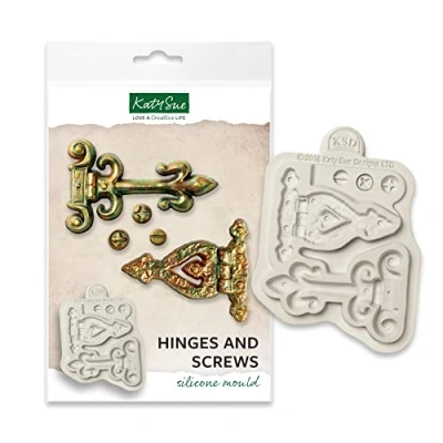Image of Katy Sue Hinges and Screw heads Silicone Mould for Cake Decorating &amp; Crafts