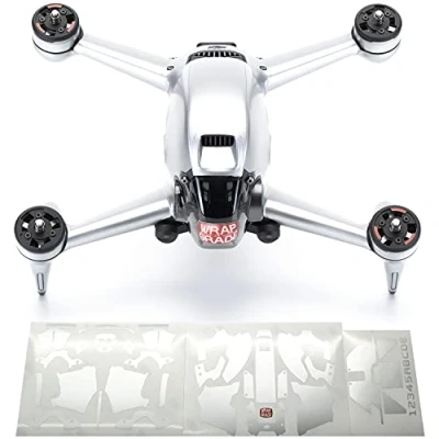 Image of WRAPGRADE Skin Compatible with DJI FPV Full wrap (AIRFORCE SILVER)