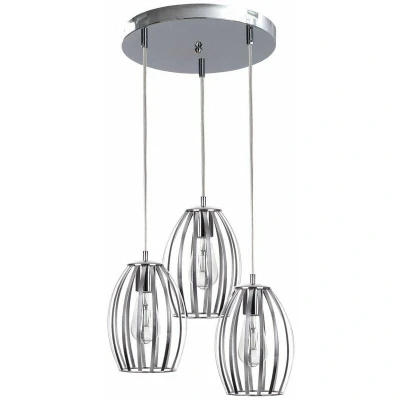 Image of Saya Cluster Pendant Ceiling Light Grey, 32cm, 3x E27