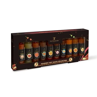 Image of Hot Sauce Chilli Gifts For Men 2024 Gourmet Lover Sets Gift Women Adult Food Vegan Him Her 10 X 50ml Glass Bottles Challenge Set