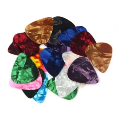 Image of Musiclily 1mm Heavy Gauge Pearloid Guitar Bass Picks, Random Color(20 Pieces)