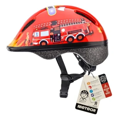 Image of meteor Helmet For Baby Kids Toddler Childrens Boys Cycle Safety Crash Small Sizes Child MTB Bike Bicycle Skateboard Scooter Hoverboard Riding Lightweight Adjustable Breathable KS06