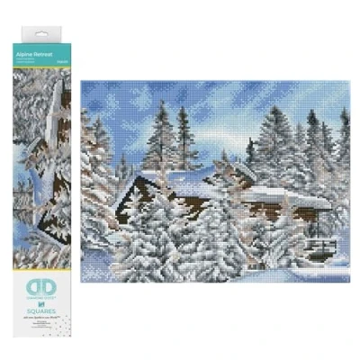 Image of DIAMOND DOTZ Squares DQ8 Intermediate Kit, Alpine Retreat, 41 x 31cm