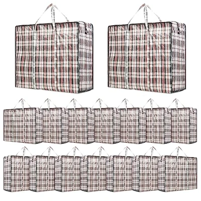 Image of DECO EXPRESS Laundry Bags Large Strong Durable Storage for Moving House Shopping and Jumbo Reusable Zip Bag XXL Multipack (Pack of 16)