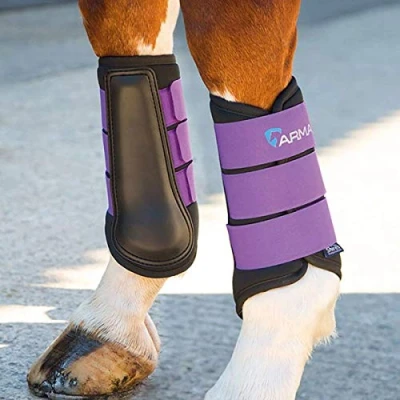 Image of Shires Arma Neoprene Brushing Boots in Plum Cob,