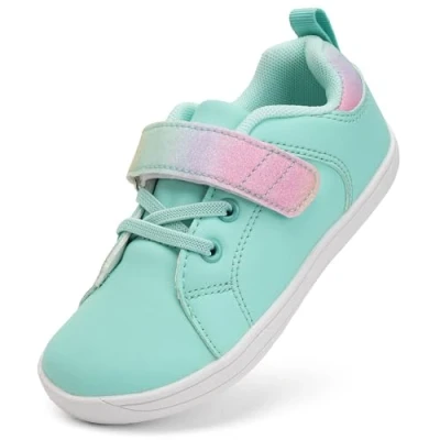 Image of Kids Barefoot Sneaker Wide School Shoes Toddler Trainers Boys Girls Minimalist Running Shoes(Light Green, 10UK Child Wide)