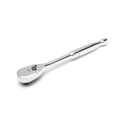Image of SATA ST12974 3/8 Inch Drive 120P Professional Ratchet with Teardrop Head, Polished, 3 Degree Swing Arc