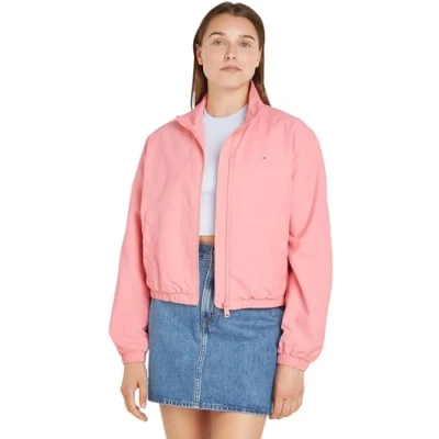 Image of Tommy Jeans Women Jacket Windbreaker for Transition Weather, Pink (Tickled Pink), XS
