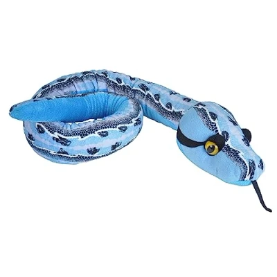 Image of Wild Republic Snake Plush, Stuffed Animal, Plush Toy, Gifts Kids, Slipstream Blue, 54 Inches