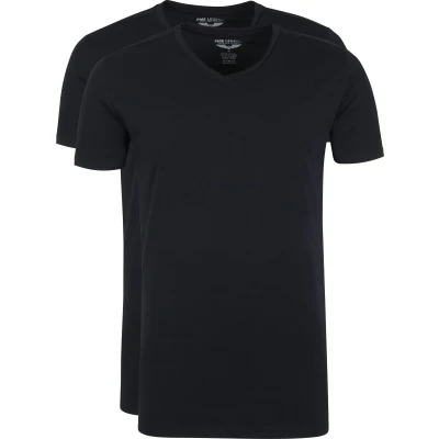 Image of PME Legend Basic T shirt 2 Pack V Neck Black size 3XL