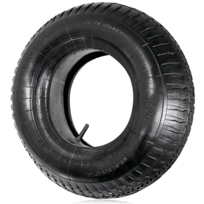 Image of SPARES2GO Wheelbarrow Wheel Tyre and Inner Tube (4.00 8 4.80 8, 35PSi) 16&quot; / 9 inch