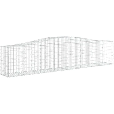 Image of Arched Gabion Baskets 25 pcs 400x50x80/100 cm Galvanised Iron vidaXL