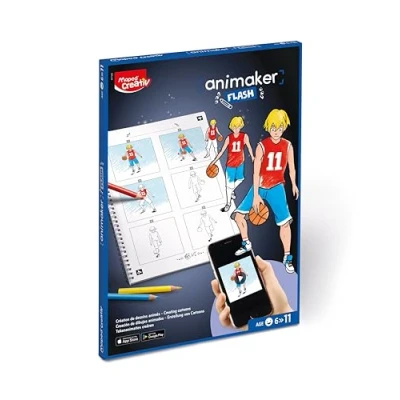 Image of Maped Creativ Animaker Flip/Flash Set with Colouring Book and Pencils + Instructions for app (Flash Action)