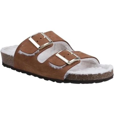 Image of Hush Puppies Women&#039;s Jessie Mule Slipper, Tan, 7 UK