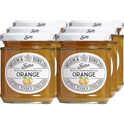 Image of Wilkin &amp; Sons Tiptree Orange Reduced Sugar Marmalade, Medium Cut / 6 x 200g Jars Vegetarian, Vegan, Coeliac, Friendly Gluten Free Made in The UK