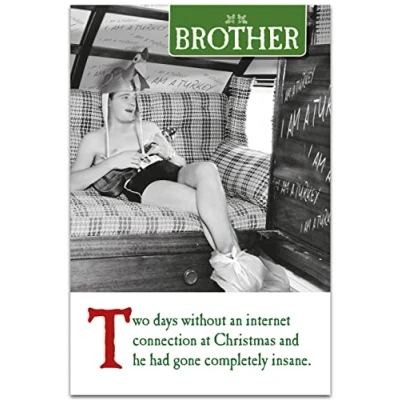 Image of Is It Art Brother Christmas Card, Funny Cards Brother, Xmas Card for Him Funny, Cards,Multi,159x235mm