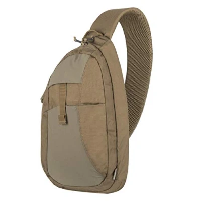 Image of Helikon Tex Mens EDC SLING BACKPACK with Buckled pocket on the front for outdoors One Size Coyote