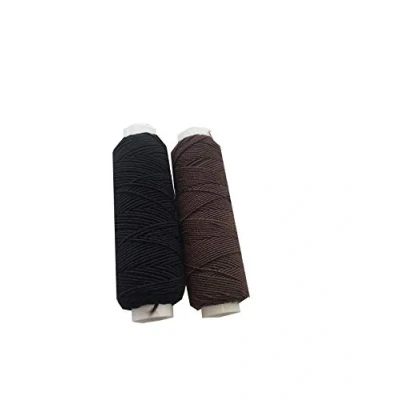 Image of Shirring Shearing Elastic Thread, 20 Meter Each Colour Per Spool, Pack of 2 X 20m Spools, Sewing, Haberdashery, Craft, Smocking, Gathering, (Black &amp; Brown), 30 Colours Available