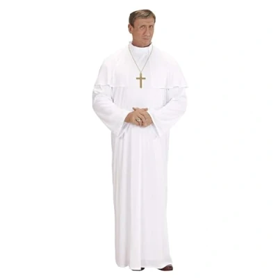 Image of Mens Pope Costume Large UK 42/44&quot; for Vicar Priest Church Fancy Dress