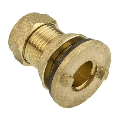 Image of 22mm Brass Tank Connector Lug Style (Known as / Compression Fittings/Plumbing Fittings Also Available in 15mm, 22mm, 28mm, 35mm, 42mm, 54mm)