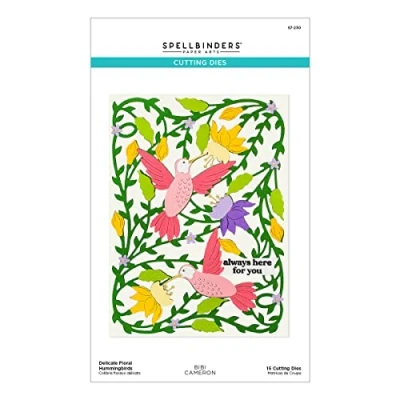 Image of Spellbinders Delicate Floral Etched Dies from The Bibi&#039;s Hummingbirds Collection, Metal, ONE