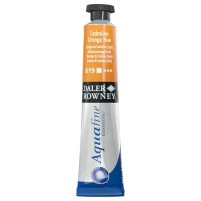 Image of Daler Rowney Aquafine Watercolour Paint, Aluminium Tube, 0.27oz 8 ml, Cadmium Orange Hue